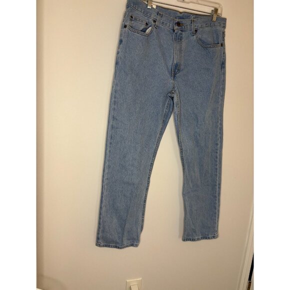 GEORGE NEW Regular Fit Jean Mens 34X30 Straight Leg Light Wash - Picture 5 of 9